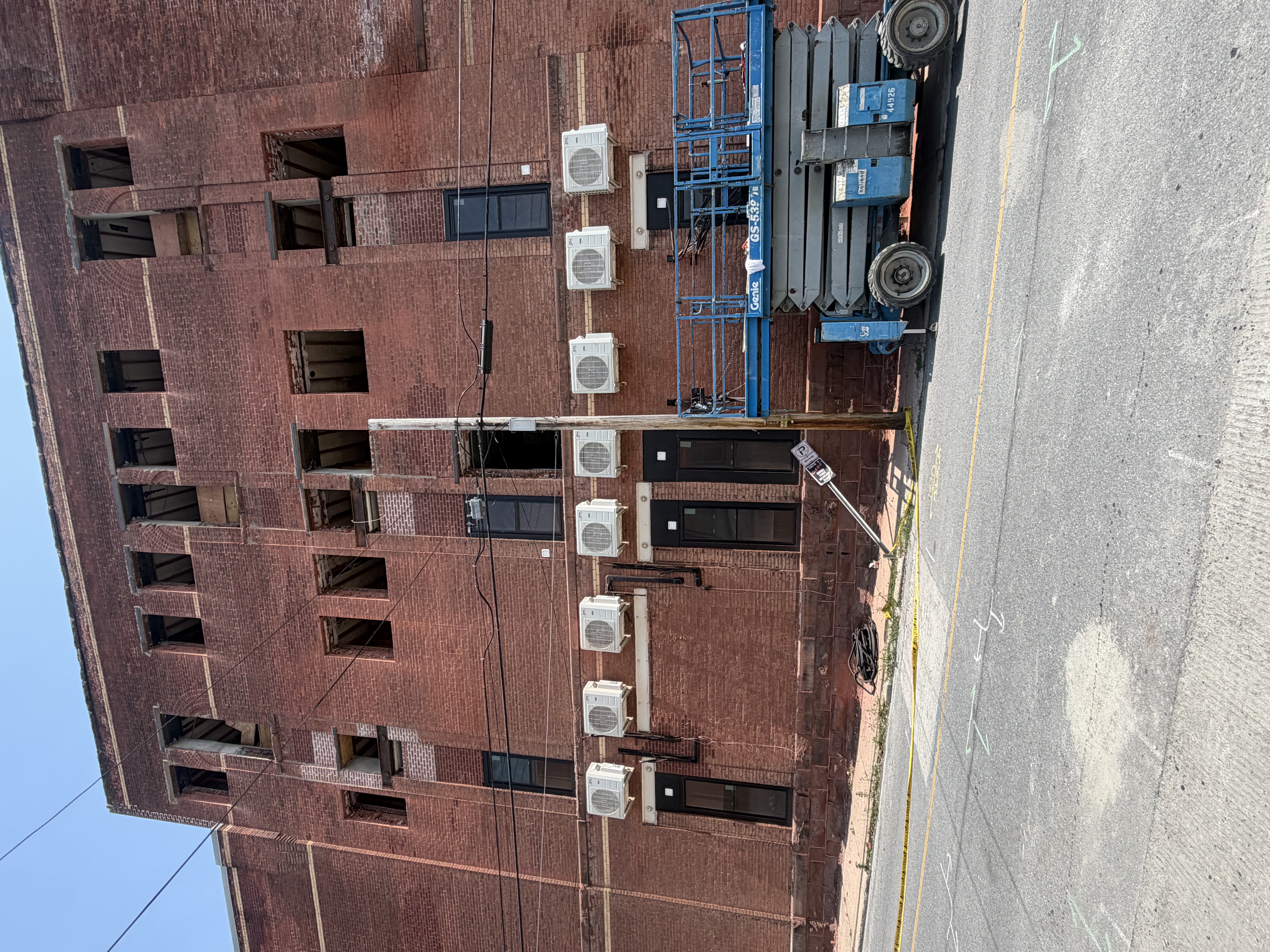 Multiple HVAC units installed for a building project